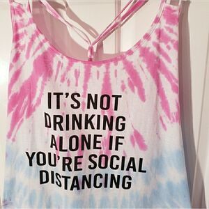 NEW! Pink and Blue Tie Dye Tank